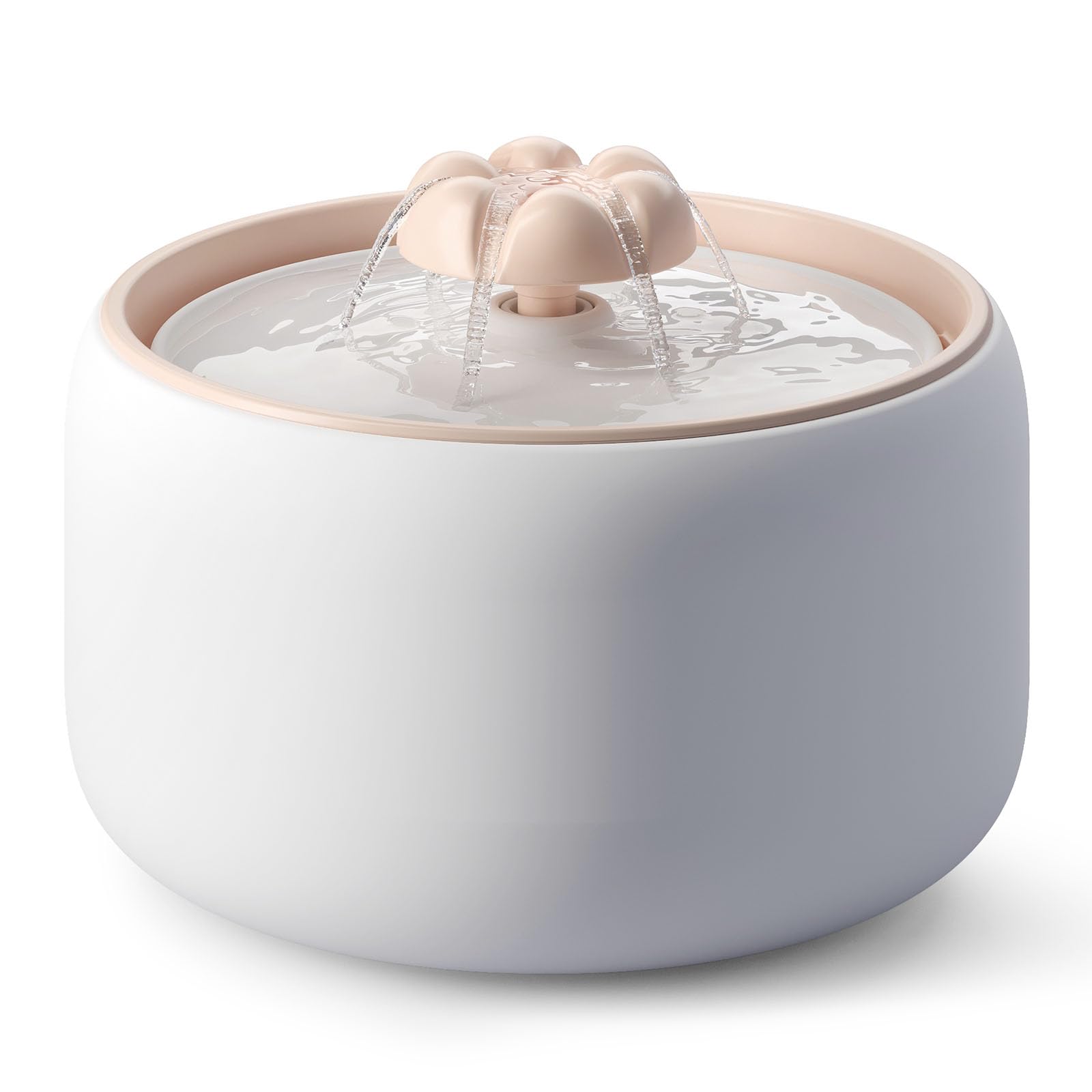 Photo 1 of WOPET Ceramic Cat Water Fountain W03 Lite?3L/101oz Ceramic Pet Fountain?Automatic Water Fountain for Cats & Dogs, Fashion Cat Fountain with Ultra-Quiet Pump and Filter & Sponge White Orange