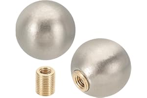 PATIKIL 25mm Ball Lamp Finials Caps Knob, 2 Set Lamp Shade Decoration, Nickle Color
