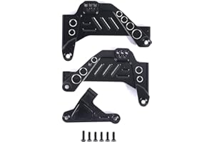 RZXYLRC 3PCS Aluminum Front Shock Tower Hoops for Axial SCX10 III AX103007 RC Crawler Upgrade Parts (Black)