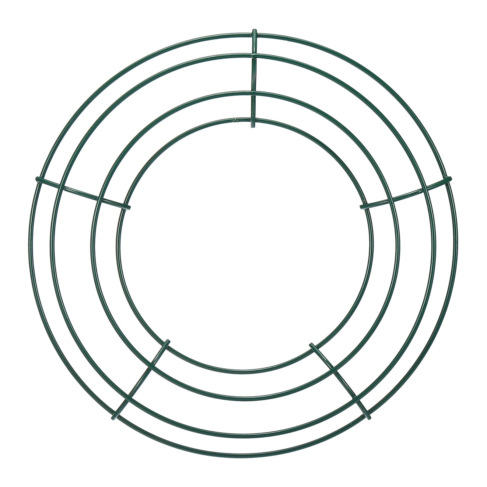 PATIKIL 8 Inch Christmas Wire Wreath Frame, Metal Round Shape Dream Catcher Rings Macrame Wreath Floral Hoop for Home Car DIY Craft Wedding Wall Hanging Decorations, Army Green