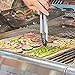 WEDNA 3 Pcs of Copper BBQ Grill and Bake Mats + 1 Pack Digital Food Cooking Thermometer - Nonstick Reusable Golden Grill Mats Quality Guarantee