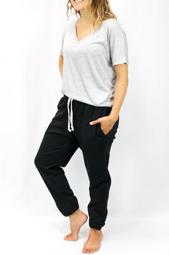 Sweatpants with built in socks amazon Clearance