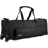 EASTROCK Drum Hardware Bag with Wheels Drum Stand Accessory Bag,Black | Drum Set Hardware Carry Bag with Removable Shoulder Strap Drum Stand Accessory Bag
