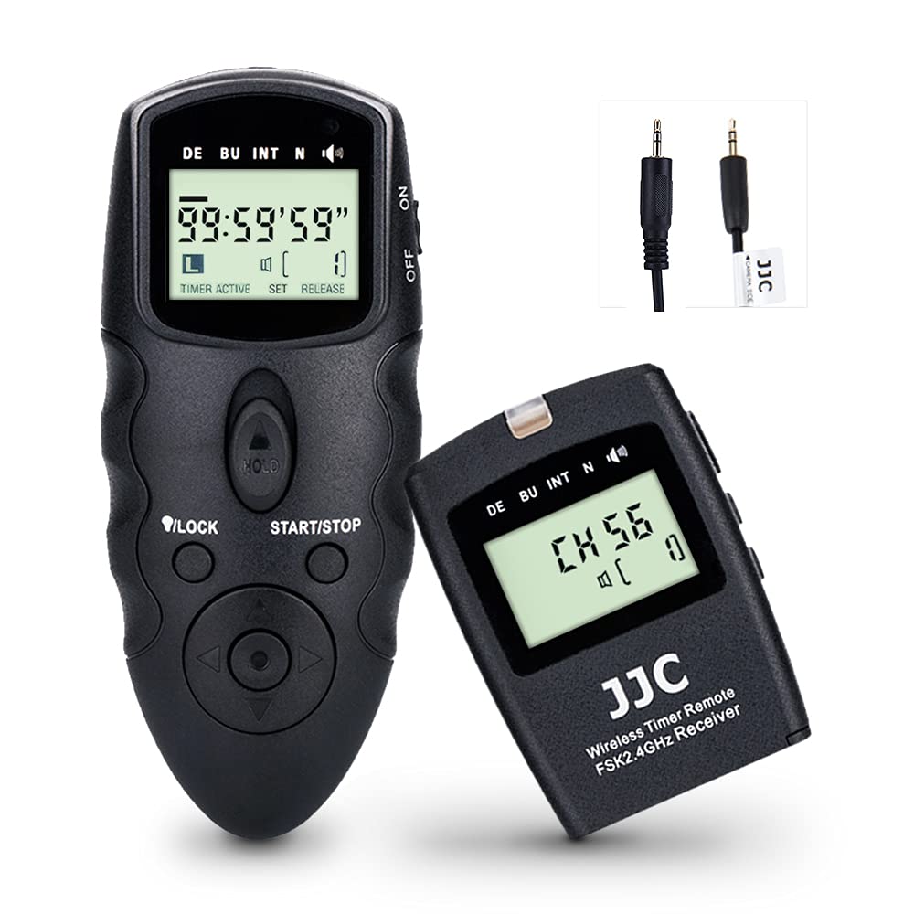JJC Wireless Remote Control Wired Shutter Release Cord Intervalometer Timer for Fujifilm Fuji X100VI X-T5 X-T4 X-T3 X-T1 X-Pro2 X-H1 X100V X-E2 X-T30 X-T20 X-T10 X-T100 X100T GFX100 RF GFX100S GFX100