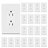 ThunderWay Matte White Decorator Receptacle Outlet