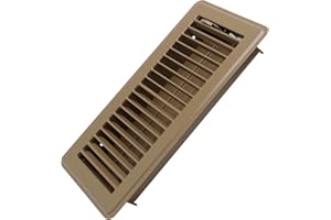 Howeall 4" x 10" Floor Register - Heavy Duty Steel Walkable Floor Vents - Easy Adjust Air Supply Lever - Vent Covers for Home (Brown)