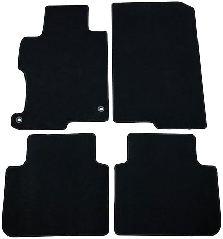 Floor Mats & Cargo Liners - Floor Mats Compatible with 2013-2017 Honda Accord Sedan, Factory Fitment Carpet Front & Rear Black 4PC Nylon by IKON MOTORSPORTS, 2014 2015 2016