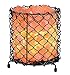 Hemingweigh Natural Hand Carved Crystal Salt Lamp with Salt Chips- Natural Himalayan Salt Crystals | Metal Cylinder Basket Lamp 17cm Electric Wire & Bulb