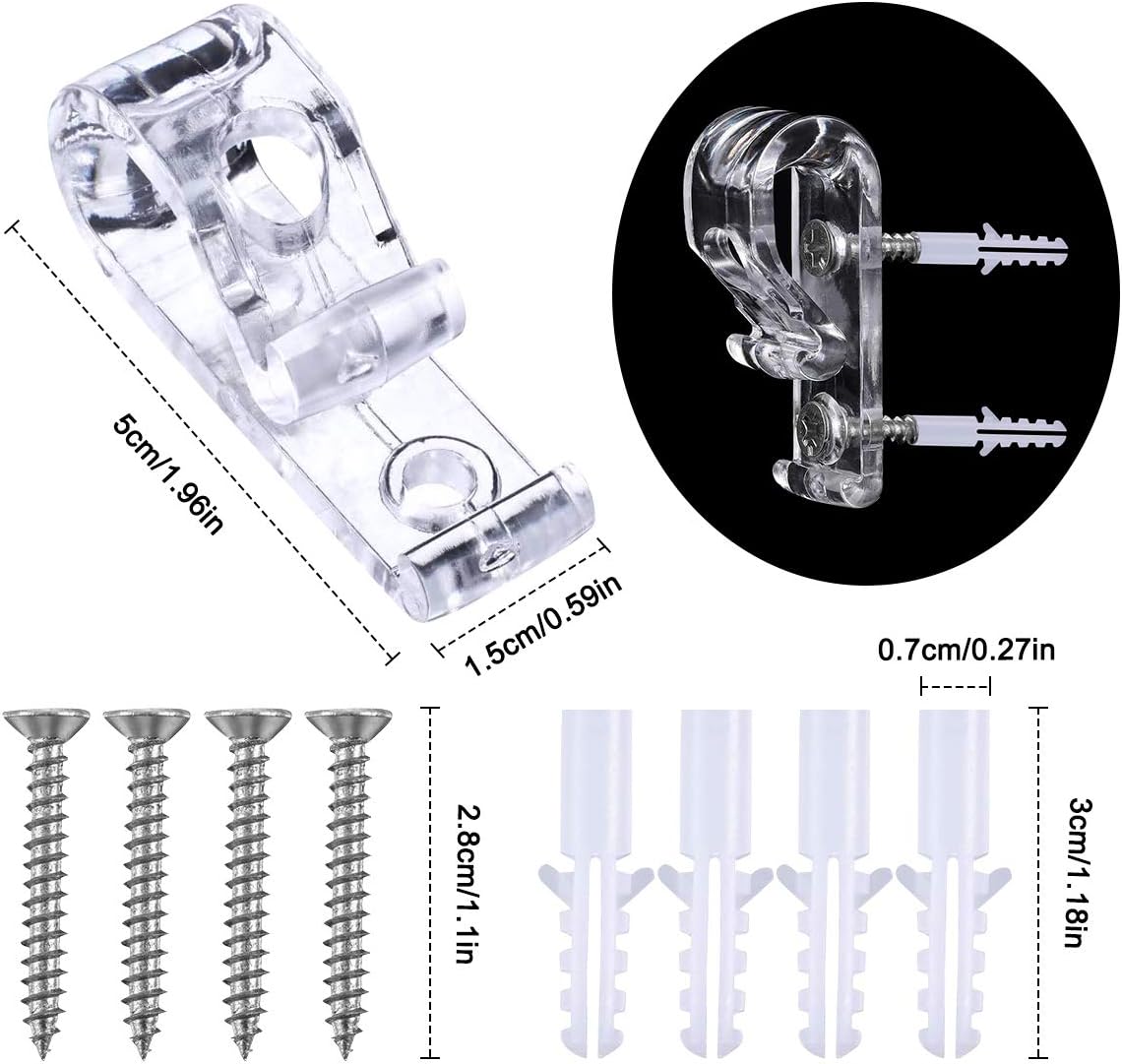 WEONE 8PCS Child Safety PClips, Blind Safety Clips for Cord, Clear