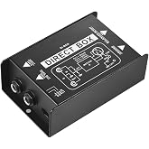 Summina Passive DI Box for Guitar Bass, Direct Injection Audio Box | Connect guitars and basses to mixers with balanced audio while reducing hum for clear, reliable live sound performance.