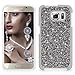 S6 Case, Galaxy S6 case, Cellularvilla [Slim Fit] [Hybrid] Luxury Bling Jewel Rock Crystal Rhinestone Diamond Case [Shockproof] Dual Layer Protective Cover for Samsung Galaxy S6 (Grey Silver)