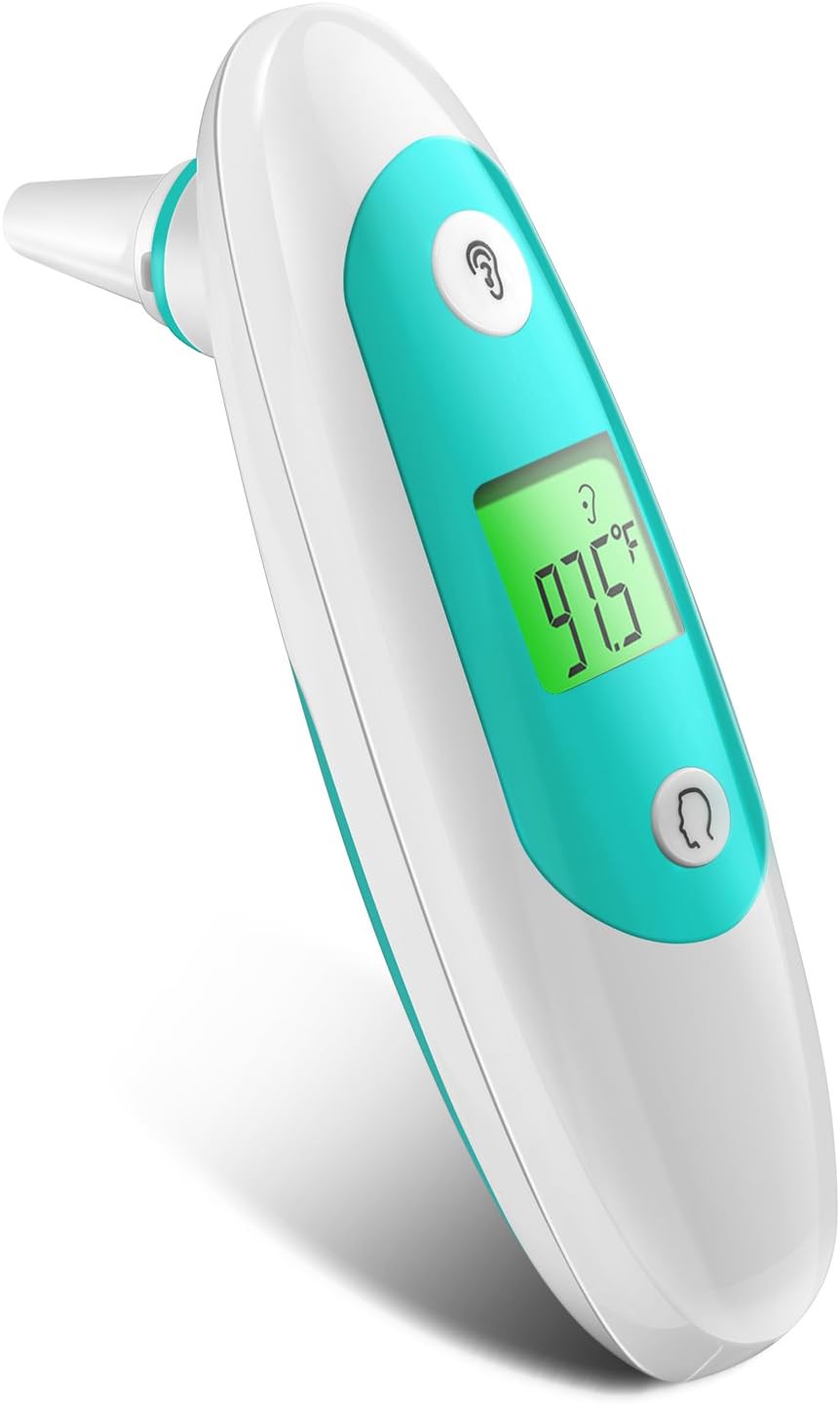 Baby Thermometer, Accurate Forehead Thermometer with Ear Mode, Digital Clinical Thermometer for Baby, Toddler and Adults with with FDA Approved