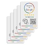 Google Review Tap Stickers, 5-Pack by