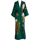 KIM+ONO Luxury Kimono Robe for Women | Long Floral Robe | Original Design | Removable Waist Tie Closure