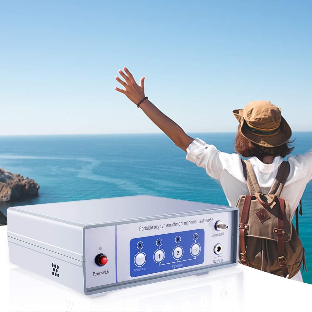 KKTECT Portable Oxygen Machine 1-3L/min Oxygen Concentrator 2200mah Lithium Battery with Carry Bag