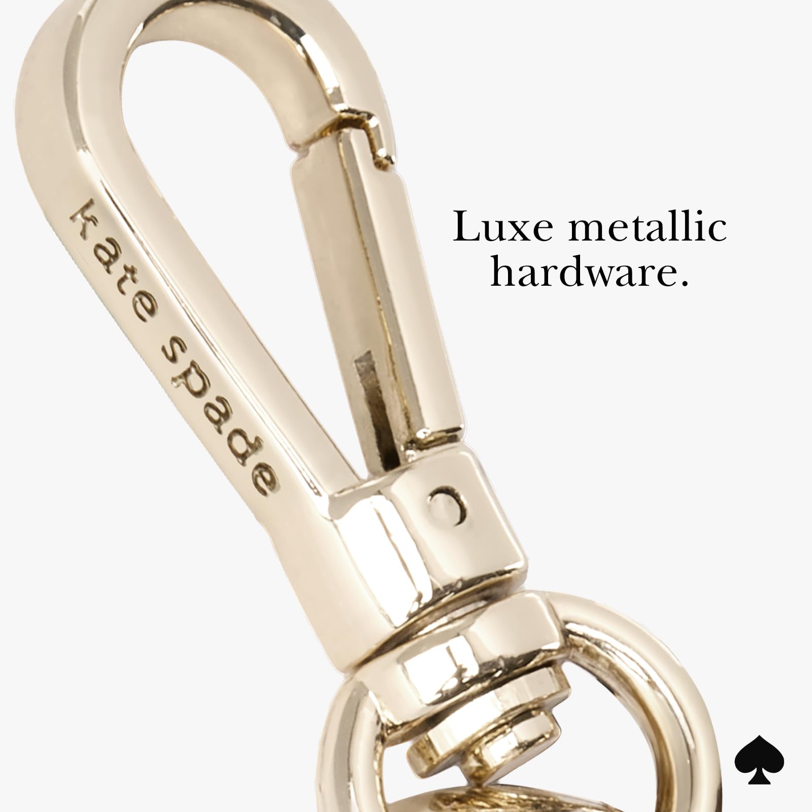 Kate Spade New York AirTag Holder with Gold Ring Clip - Protective Case for Apple AirTag - Tortoiseshell