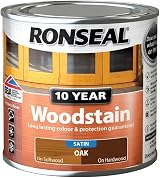 Ronseal 10 Year Woodstain Oak 250ml BBA Approved Rainproof Protection view 3
