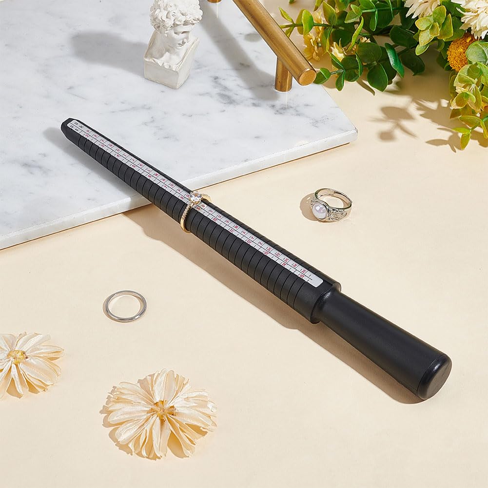 UNICRAFTALE 26.1x2.5cm Ring Sizer Measuring Tool Ring Mandrel Plastic Ring Sizer Mandrel US/UK Measuring Tool Jewelry Ring Sizer Rod Finger Ring Measuring Stick for Jewelry Finger Ring Making
