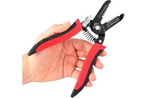 QIOJIRMU 10-22 AWG Wire Stripper Cutter, Multifunctional Multi-Size Wire Stripping Tool, Manganese Steel, Non-Slip Handle Design and Superb Craftsmanship