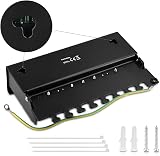 kwmobile 8 Port RJ45 Cat6 Shielded Patch Panel Network Splitter STP Ground Wire view 3