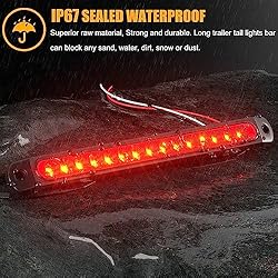 PSEQT 10" 15 LED Trailer Brake Tail Light Bar Stop