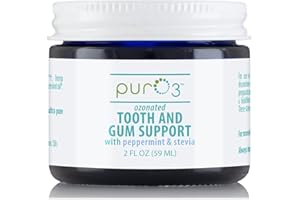 PUR O3 PurO3 Tooth and Gum Support (Peppermint & Stevia) - Ozonated Oil for Teeth