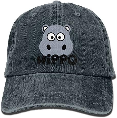 Hippo Head Unisex Adults Classic Vintage Adjustable Cowboy Hat Baseball Trucker Cap