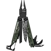 LEATHERMAN Signal 19-in-1 Multi-Tool, Topographical Print | Ferrocerium Fire Starter, Emergency Whistle &amp; Diamond Sharpener, Camping &amp; Survival, Topo Print Design, Made in USA