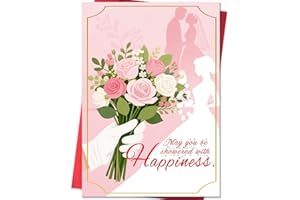 Funny Bridal Shower Card for Bride to Be, Wedding Congratulations Card for Women | May You Be Showered with Humor & Happiness