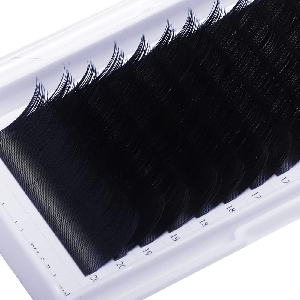 Fadlash Individual Classic Eyelash Extension 0.20mm D Curl 15-20mm Mixed Tray 1:1 Matte Black Professional Classic Individual Lashes - Image 4