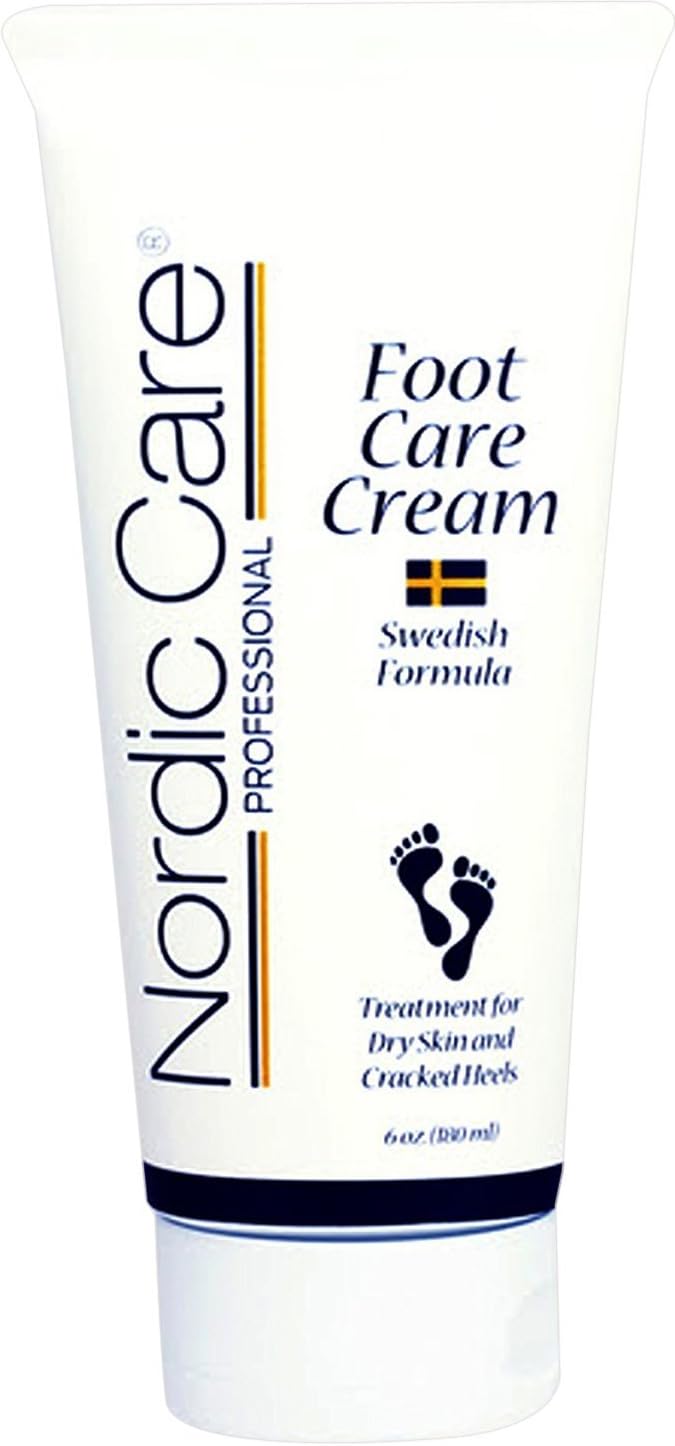 Nordic Care Foot Care Cream, 6 oz. | Foot Lotion for Cracked & Dry Skin | For Dry Feet, Cracked Heels & Callus Removal | Hypoallergenic & Lanolin-free | Essential Oils, Eucalyptus, Urea & Glycerin: Health & Personal Care