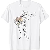 Just Breathe Tee Dandelion and Buterflies Womens Summer T-Shirt