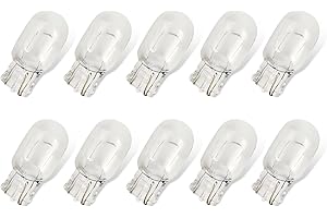 ICYKALE T20 Dual Wire Brake Bulb, Brake Light Miniature Bulb, Monofilament Automotive Bulb, Daytime Running Light, 12V 21/5W Turn Signal Light Replacement, Universal for Cars, Trucks, SUVs (White)