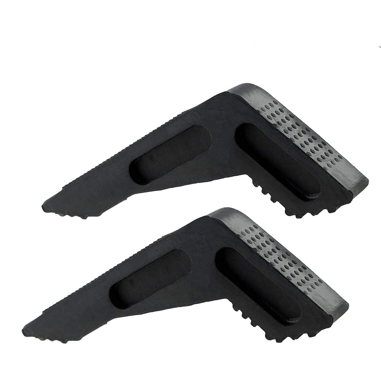 iDFURLF Tall Door Stopper, Rubber Large Door Stop Wedge - 2 Pack Black