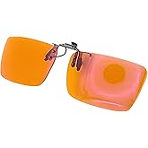 Blue Light Blocking Clip-on Glasses For Eye Relaxation Use, Nighttime Reading - Reduces Eyestrain, Improve Sleep, UV Protection, Anti-Glare, Universal Fit, Light Sensitivity Relief For Women and Men