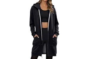 BJUTIR Women'S Zip Up Hoodies Oversized Fleece Long Pullover Hooded Sweatshirts Casual Long Sleeve Fall Hoodie Jacket