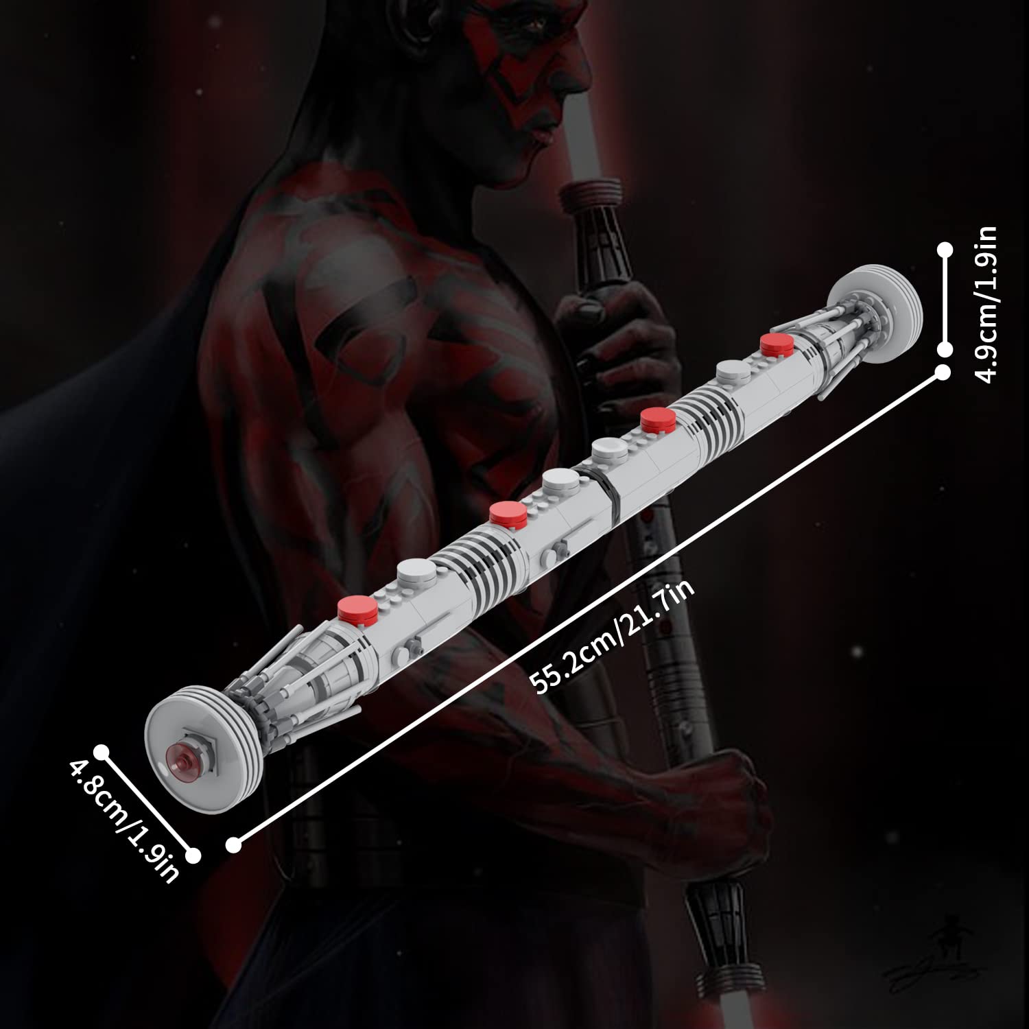 MOOXI-MOC Space Wars Darth Maul Lightsaber Hilt