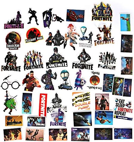 Potatogirl Cartoon Gamers Stickers Pack, Waterproof Vinyl Cool Fornite Stickers Variety Pack for Laptop Car Motorcycle Bicycle Luggage Decal Sticker for Kid and Adult (46 pcs/Pack)