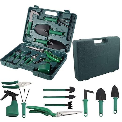 Set Giardinaggio MQHUAYU 10 Pezzi - Attrezzi Da Giardino Professionali, Con Borsa, Regalo Per Appassionati - Foto 9