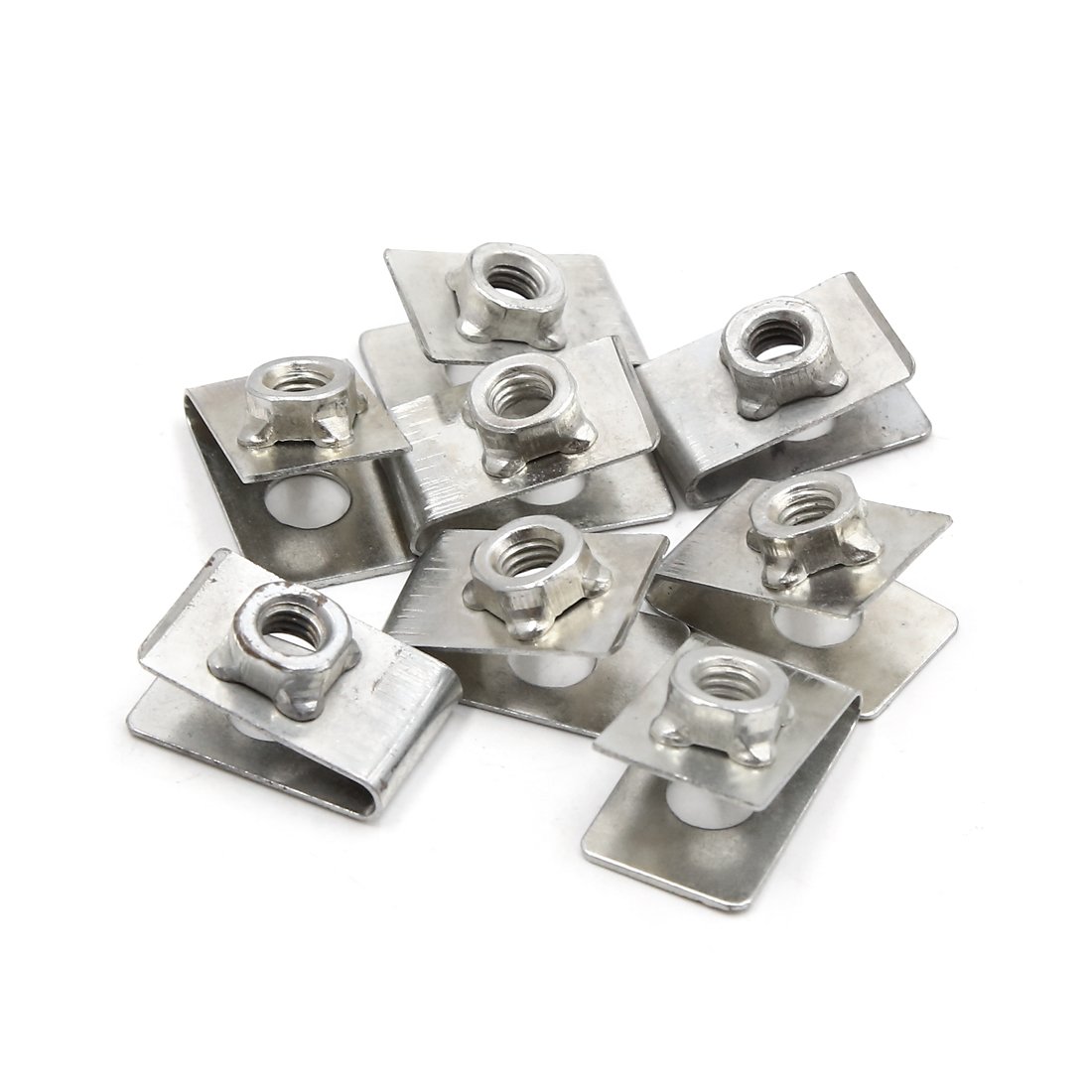 Sourcingmap 8Pcs 6mm Thread Hole U-Type Clips Retainers Car Bumper Fastener Rivets