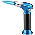 JETPRO Butane Torch, Kitchen Torch Lighter, Cooking Refillable Torch with Adjustable Flame and Safety Lock for Desserts, BBQ, Kitchen (Butane Gas Not Included) (blue)