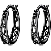 Sterling Silver Hoop Earrings Small Hoop Sun/Leaf/Triangle Huggie Earrings for Women Hypoallergenic