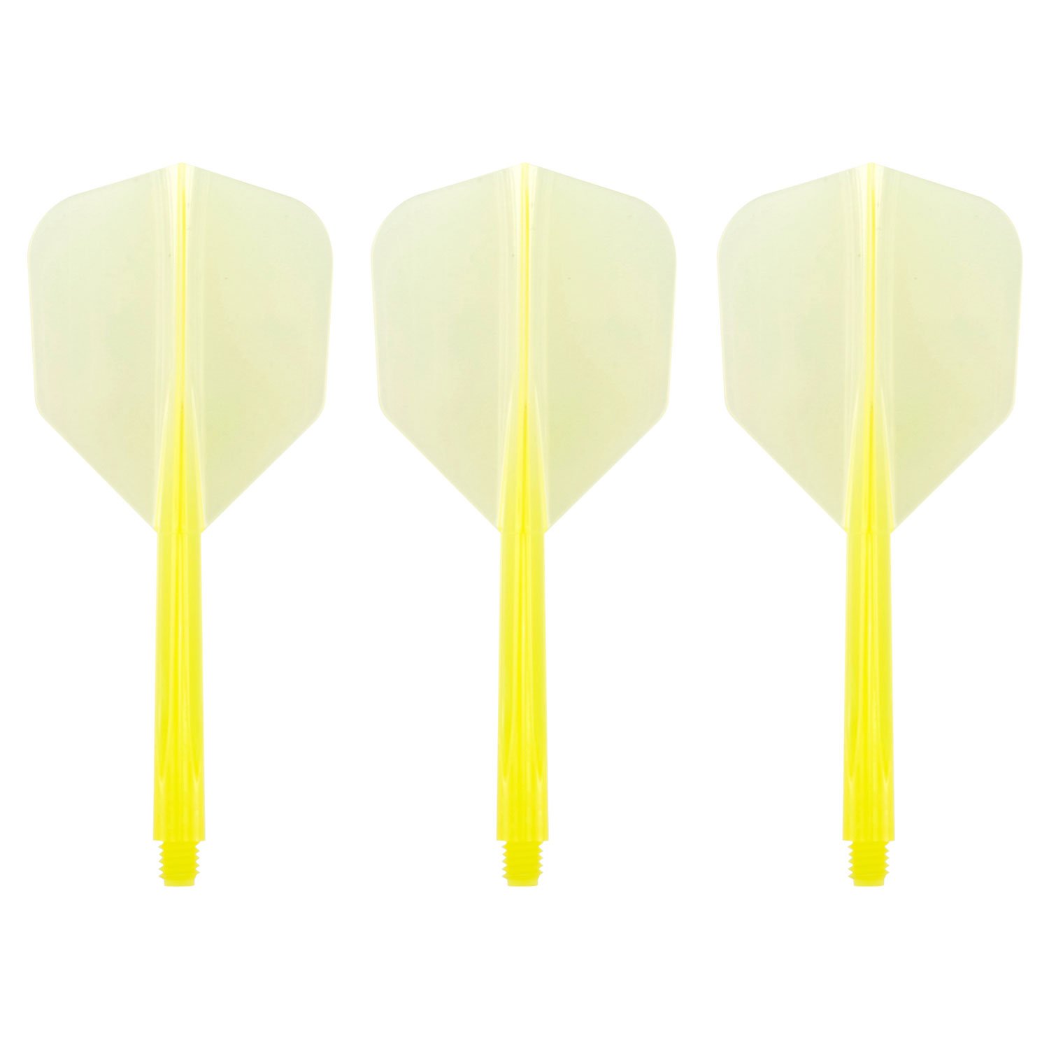 Condor Integrated Flight & Stem - Zero Stress - Small - Long Clear Yellow - 1 Set (3)