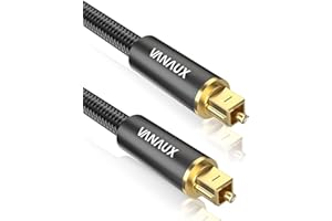 VANAUX Digital Optical Audio Toslink Cable Fiber Optic Cable Compatible with Home Theater, Sound Bar, TV, PS4, Xbox, PlayStat