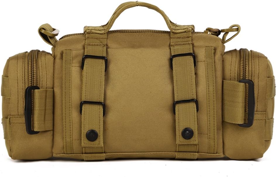 Huntvp 3 Way Waist Bag Tactical Molle Crossbody Shoulder Pack Handbag for Hiking Camping Trekking Hunting,Brown - Image 3