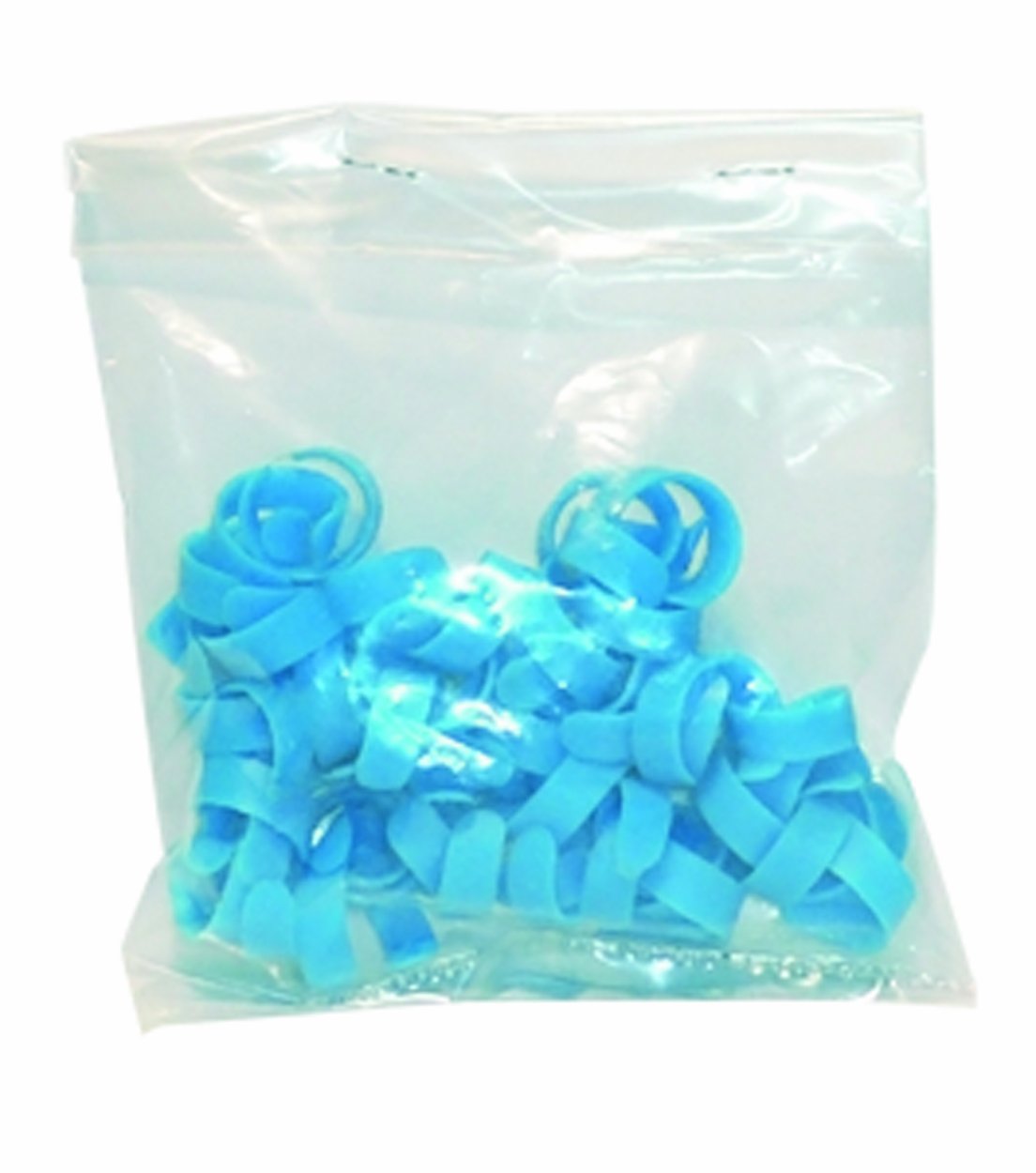 Fripac-Medis Replacement Clips for Spiral Curl Rollers Large/Blue 50-Piece