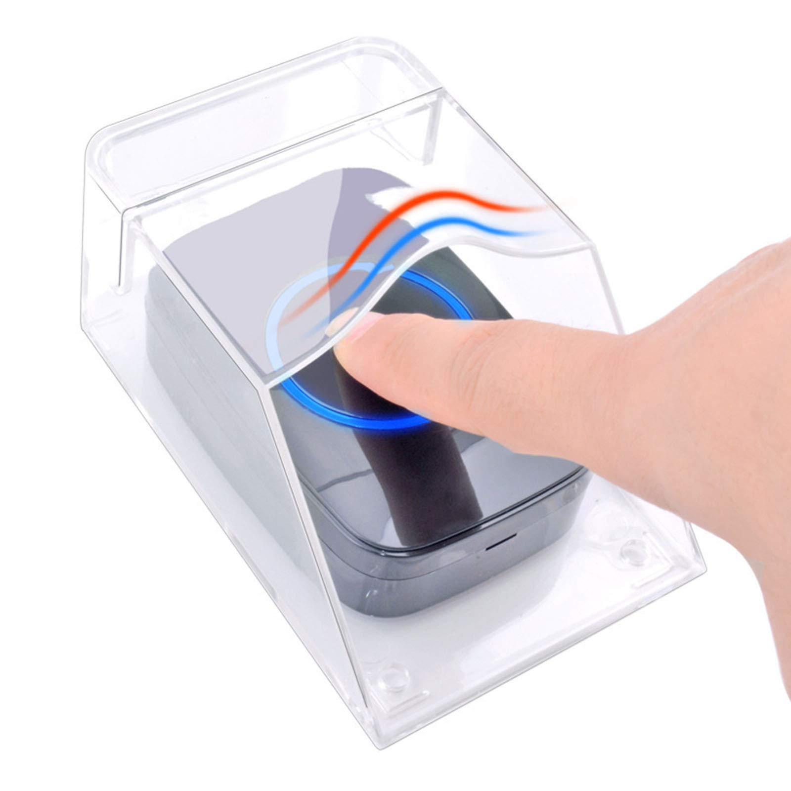 QKFON Door Bell Cover Transparent Outdoor Waterproof Wireless Door Bell Cover Wall Mount 4.3" x 2.4" x 2"