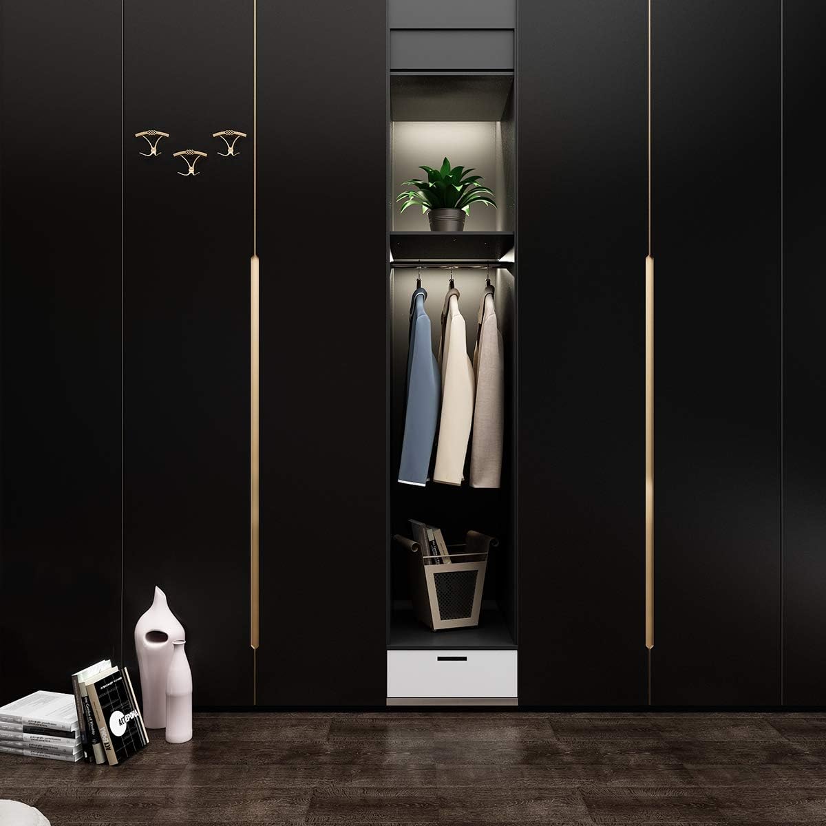 VEELIKE Matt Black Wallpaper Peel and Stick Removable Waterproof Wall Paper Self Adhesive Wall Sticker Vinyl Wrap Worktop Covering for Cupboards Cabinet Countertop Sticky Back Plastic 40cm x 600cm - Image 3