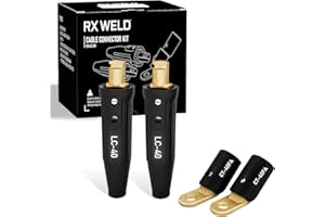 RX WELD 2PCS CT40-FA, 2PCS LC40 Male Cable Connector, for Cable Capacity: 1/0 thru 2/0 (50-70mm²)