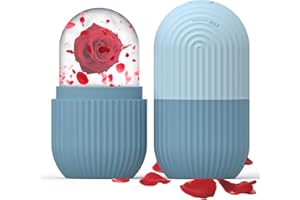 XKMiess Ice Cube Roller Massager for Face, Eyes and Neck Naturally Conditioning and Skin Care,De-Puff Eye Bags,Reduce Migraine Pain,Reusable Massage Silicone Ice Mold (Blue)